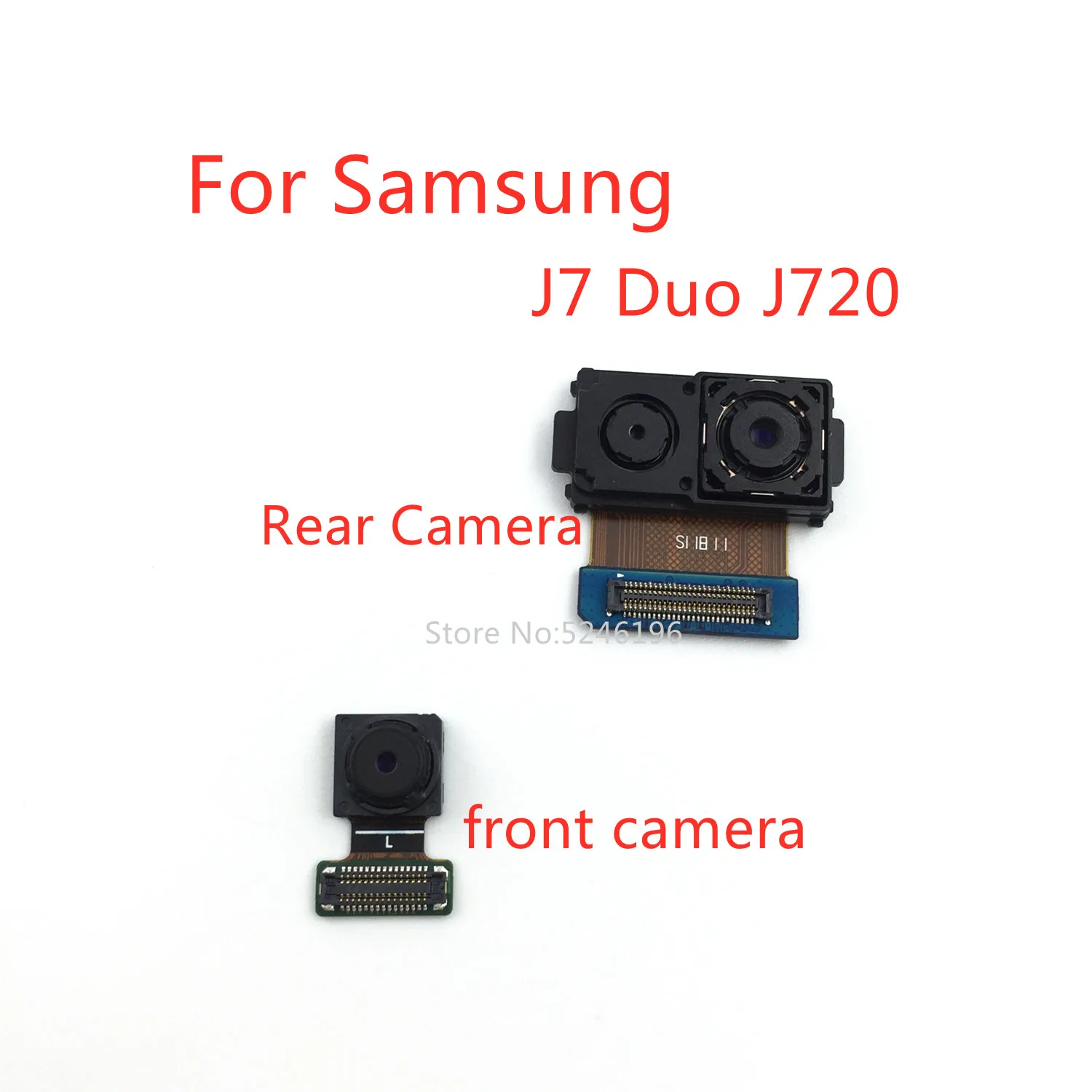 1pcs Späť Hlavné Zadná Kamera, predná kamera Modul Flex Kábel Pre Samsung Galaxy J7 Duo J720 J720F Pôvodné Nahradiť Časť