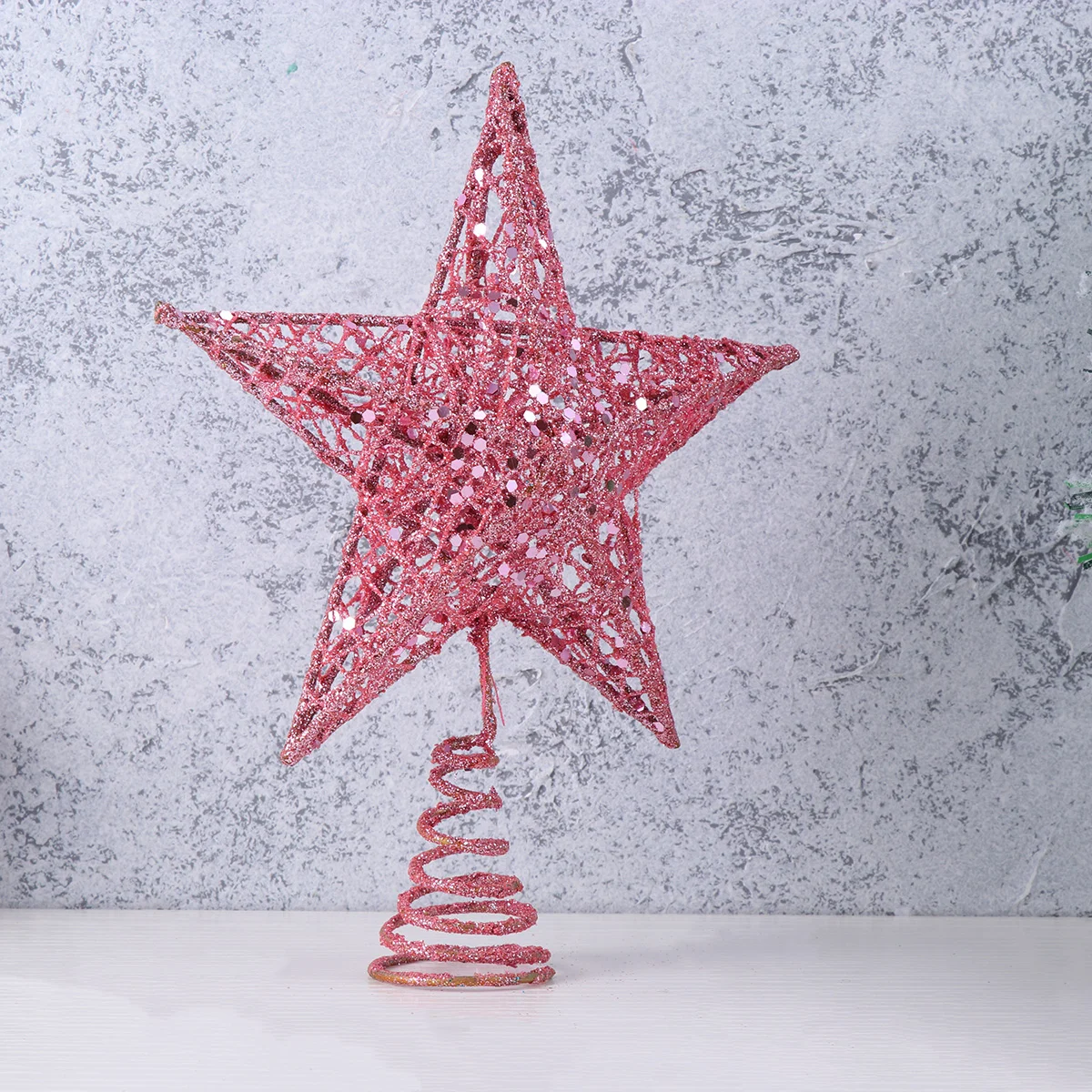 Dovolenka Strom Star Ozdoby Vianočné Hviezda Vianočná Hviezda Vňaťou Kovové Glittered Strom Star Železa Star Vňaťou