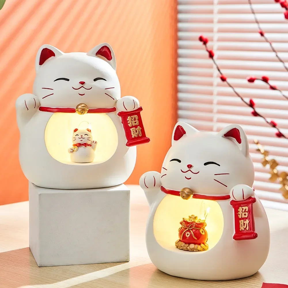 japonský izba dekor keramické ozdoby Kawaii Príslušenstvo maneki neko šťastie mačka roztomilý fortune mačka socha Domáce Dekorácie Darček