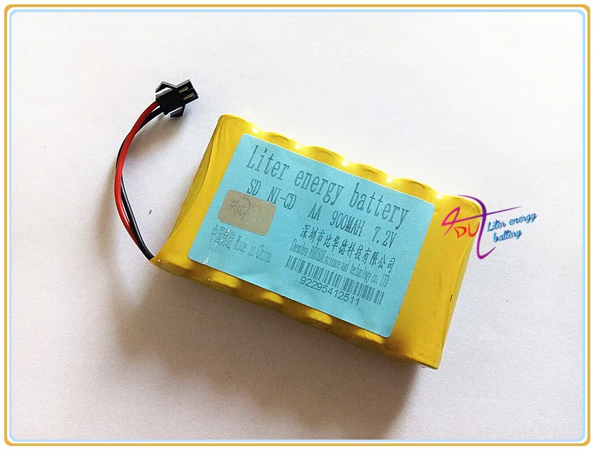 Liter energie Nabíjateľná batéria 7,2 V, 900MAH AA*6 Ni-CD Batérie pre Hračky Power Bank