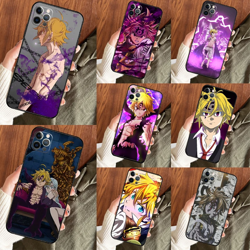 Meliodas Sedem Smrteľných Hriechov Anime Nárazníka Telefón puzdro Pre iPhone 14 13 12 11 15 Pro Max XS X XR 7 8 Plus SE 2020 12 13 Mini Kryt